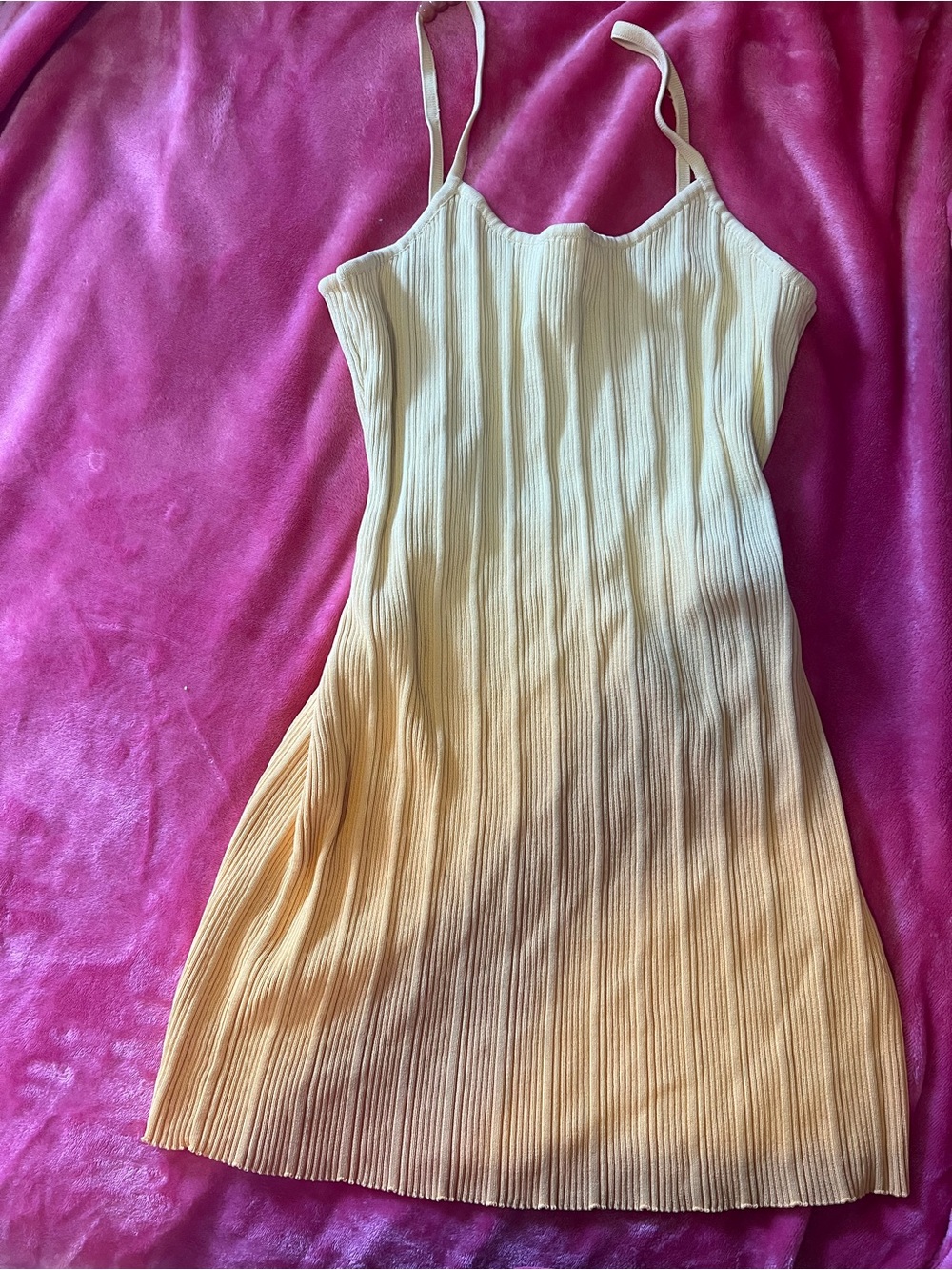 SNDYS Odessa Knit Mini Dress | Mango Ombré | Size L